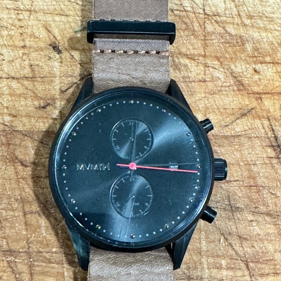 MVMT Voyager Black Dial with Tan Strap Men's Watch